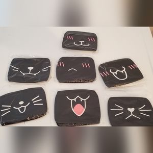 7 Cute Fabric Anime Cat Face Masks